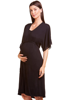Robe Gestante Viscose Black