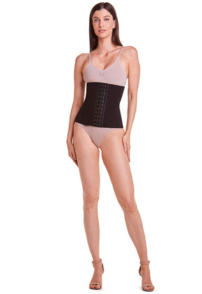 Corset Alta Compressão Com Barbatana Tecido Duplo Preto