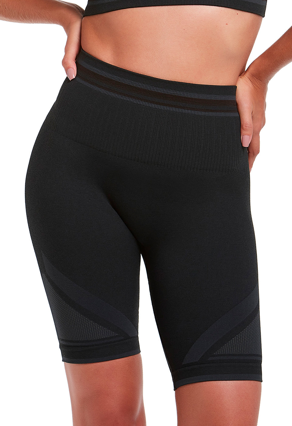 Bermuda Fitness Stripes Verde Militar