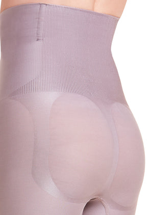 Bermuda Abdominal Com Barbatana E Renda Lavanda