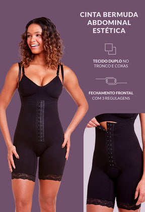 Cinta Estética Ameniza Celulite Emana Preto