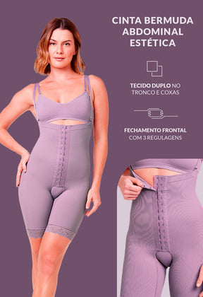 Cinta Estética Ameniza Celulite Emana Lilac